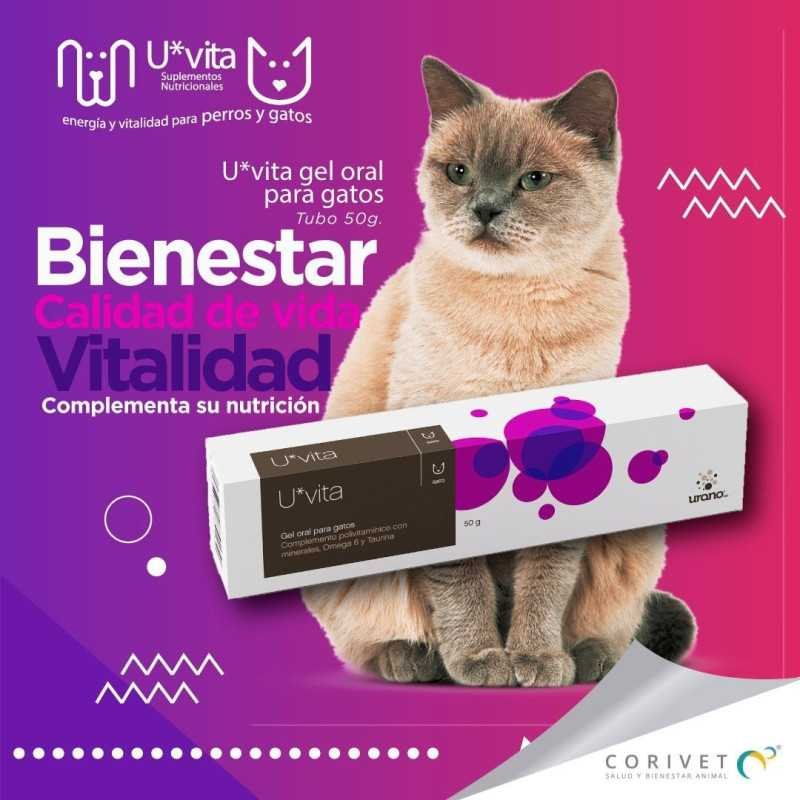 U-vita Gel suplementos vitamínico para Gato, 50 g