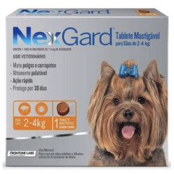 Nexgard antipulgas/garrapatas/ácaros, 1 Tableta masticable, de 2-4 kg