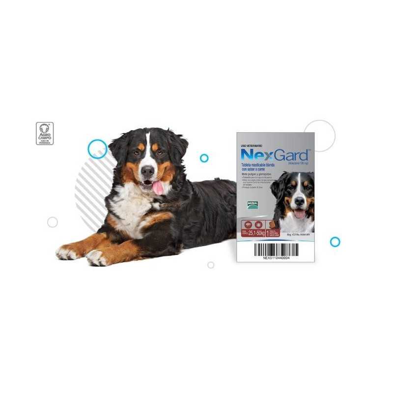 Nexgard antipulgas/garrapatas/ácaros, 1 Tableta masticable, de 25,1-50 kg