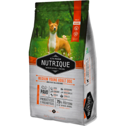 Nutrique Ultra Premium, Adulto Raza Mediana, Pavo, 12 kg