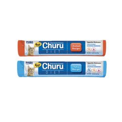 Churu Diet (Dieta), Gatos con Sobrepeso, o Gatos Senior (mayores), Atún o Pollo, 1 tubito de 14 g