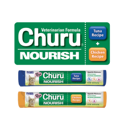 Churu Nourish, Gatos con Bajo Apetito o en Recuperación, Atún o Pollo, 1 tubito de 14 g