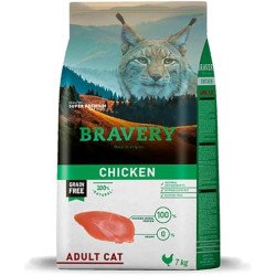 Bravery, Libre de granos, Gato Adulto Esterilizado, Pollo