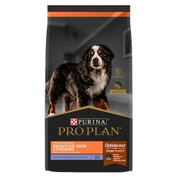 Pro Plan Sensitive skin (piel sensible), Todas las razas, Cordero, 15 kg