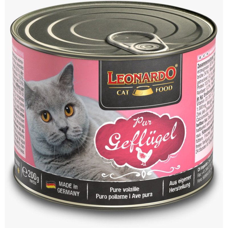 Leonardo, Alimento Húmedo, Libre de granos, Pollo, 200 g