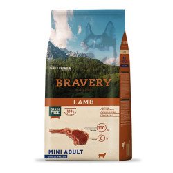 Bravery Monoprotéico, Libre de Granos, Adulto Raza Pequeña, Cordero, 7 Kg