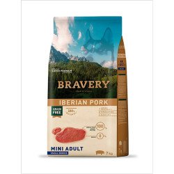 Bravery Monoprotéico, Libre de Granos, Adulto Raza Pequeña, Cerdo Ibérico, 7 Kg