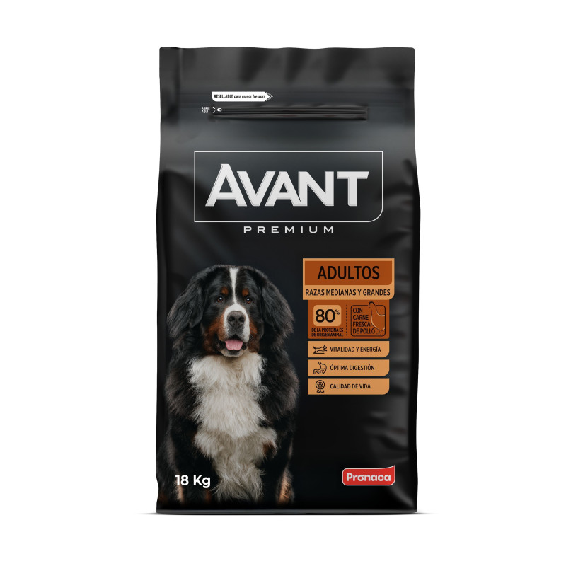 Avant adulto, razas medianas y grandes, Pollo, 18 kg