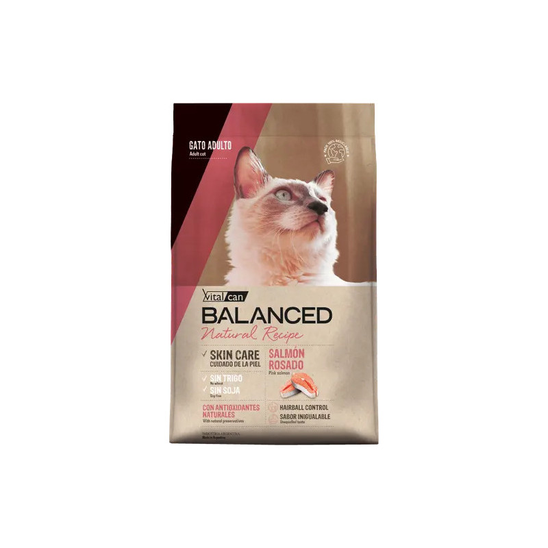 Balanced Receta Natural, Gato Adulto, Salmon Rosado, 3 kg