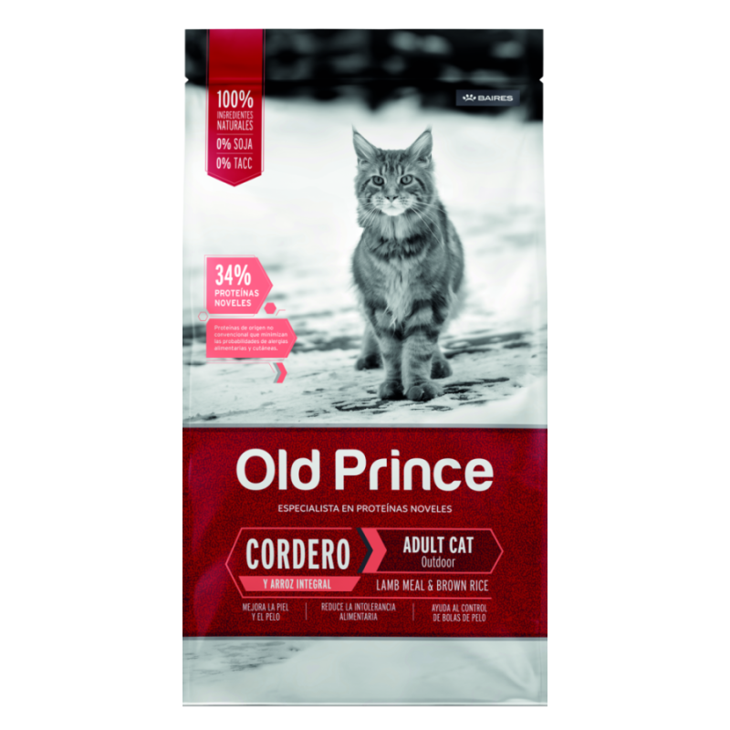 Old Prince Super Premium Gatos Adultos, Cordero y Arroz Integral