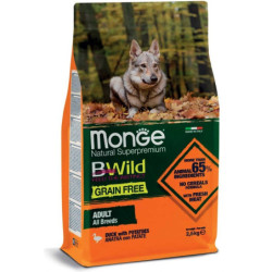 Monge Natural Super Premium, Libre de Granos, Adulto todas las Razas, Pato con Patatas.
