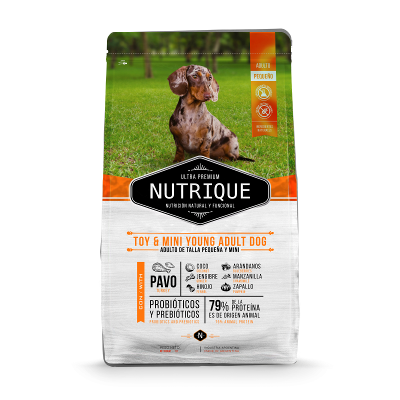 Nutrique Ultra Premium adulto Raza pequeña y mini, Pavo