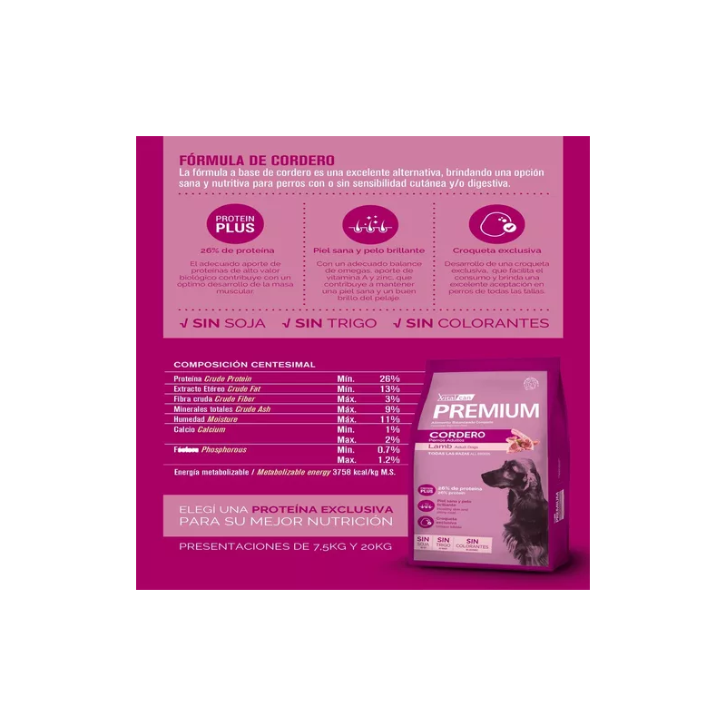 Balanced Premium, adulto todas las razas, Cordero, 20 kg