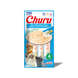 Churu, Snack Cremoso, Atún con Vieira, 4 tubitos, 56 g (4 x 14 g)