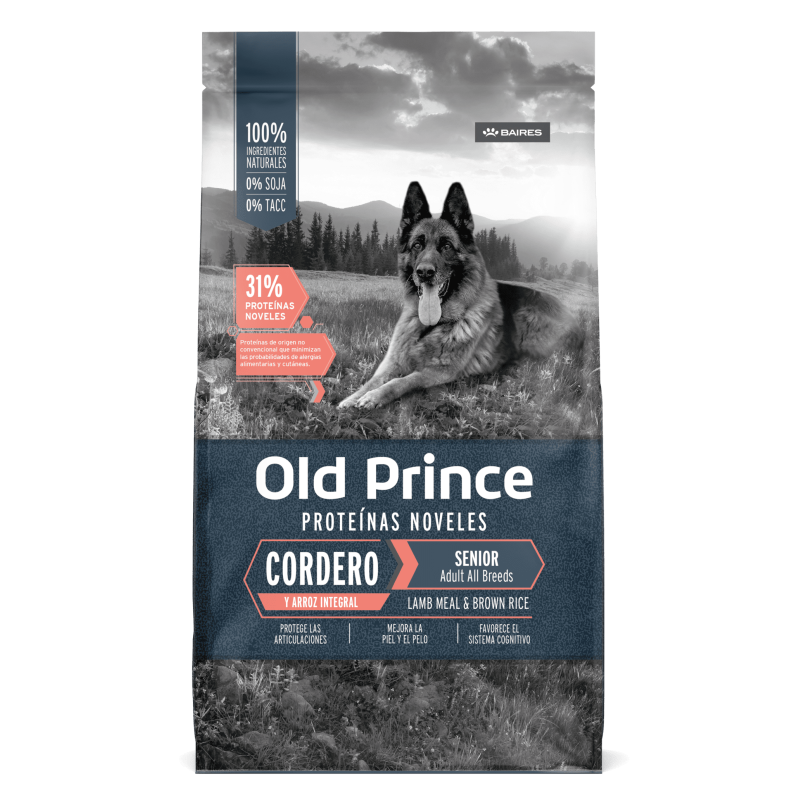 Old Prince Super Premium, Adulto todas las razas Senior (Edad Madura), Cordero y Arroz Integral