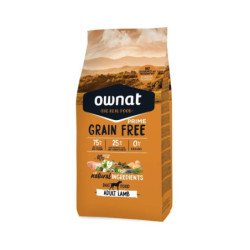 Ownat Natural Super Premium, Libre de granos, Adultos todas las razas, Cordero fresco