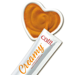 Catit Creamy, Snack Cremoso, Libre de Granos, Salmón con Camarones, 4 Tubos 40 g (4 x 10 g)