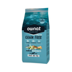 Ownat Natural Super Premium, Libre de granos, Adultos todas las razas, Pescado Azul Fresco