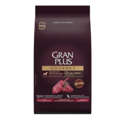 Gran Plus Gourmet, Perro Adulto, Cordero y Arroz, 15 kg