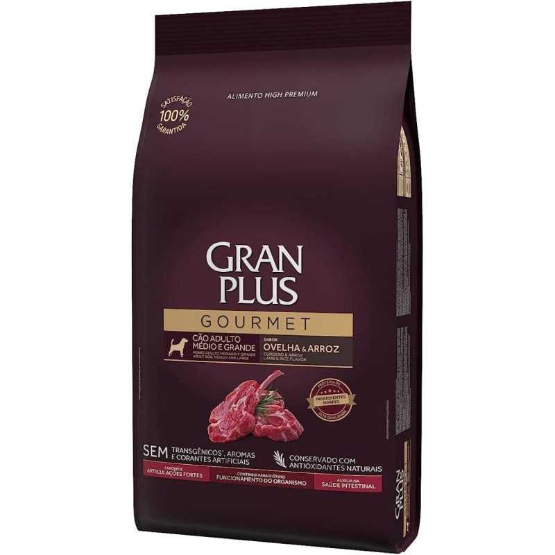 Gran Plus Gourmet, Perro Adulto, Cordero y Arroz, 15 kg
