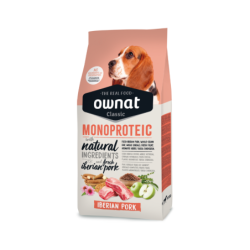 Ownat Monoprotéico, Cerdo Ibérico, Adulto todas las razas, 12 kg