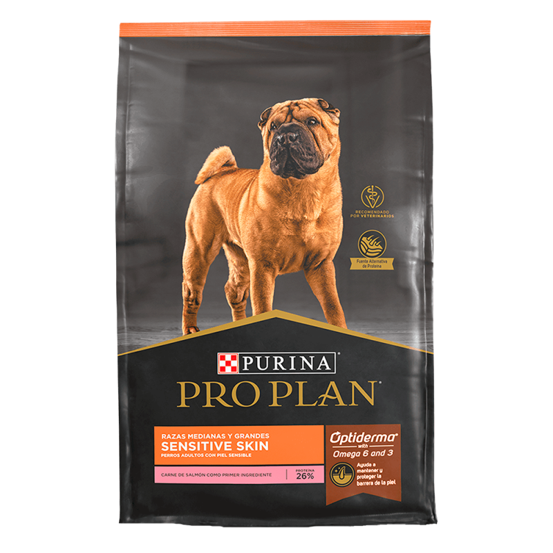 Pro Plan Sensitive skin razas medianas y grandes (piel sensible). Comida para perros al mejor precio